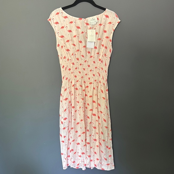 Kate Spade size 10 Flamingo Print Pink Dress nwt - Picture 1 of 5